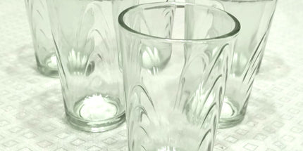 Vasos de Vidrio Caroline. Juego de 6 vasos