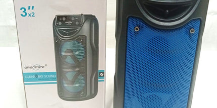 Parlante de dos salidas 2 x3" de alto sonido con carga USB