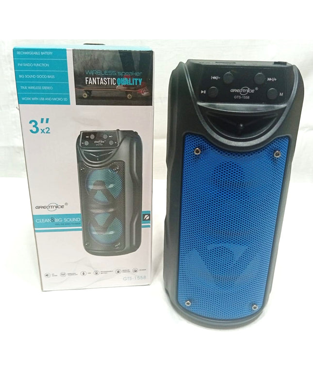 Parlante de dos salidas 2 x3" de alto sonido con carga USB