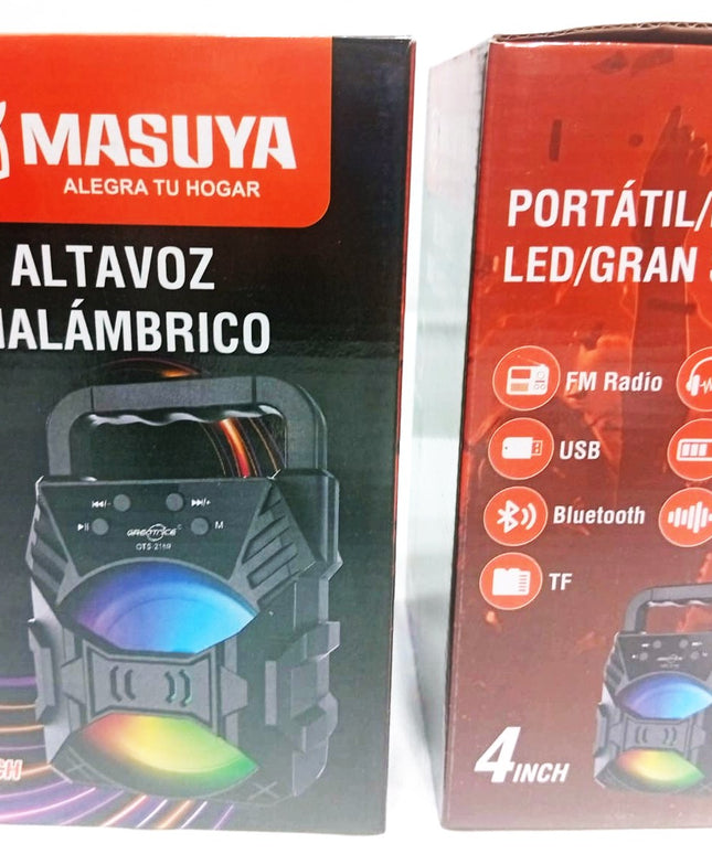 Parlante MASUYA RGB Flash Light 4 pulgadas