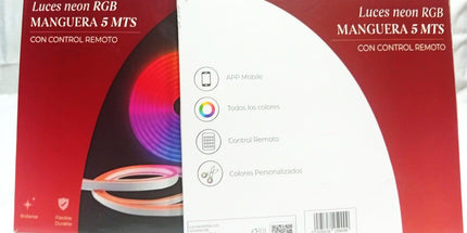 CINTA LED COLORES RGB manguera 5 metros