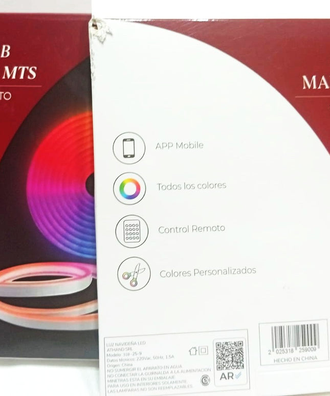 CINTA LED COLORES RGB manguera 5 metros