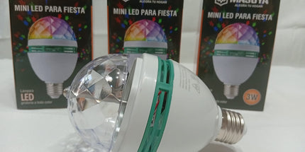 Focos MINI LED para fiestas. Luces multicoles giratorios