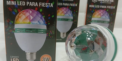 Focos MINI LED para fiestas. Luces multicoles giratorios