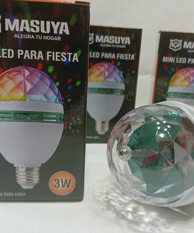 Focos MINI LED para fiestas. Luces multicoles giratorios
