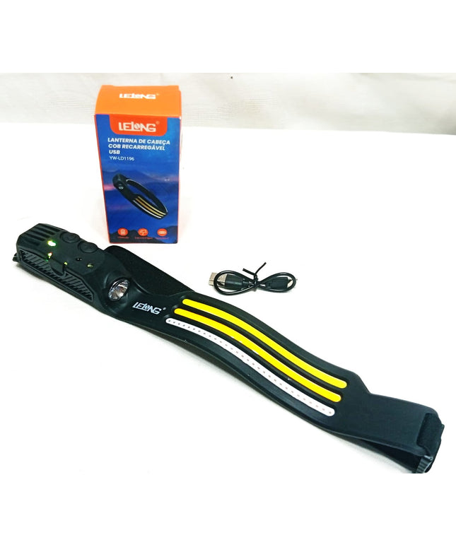 Linterna minera LELONG con tiras LED y lu led lateral