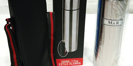 Termo bala acero 500 cc con estuche para colgar