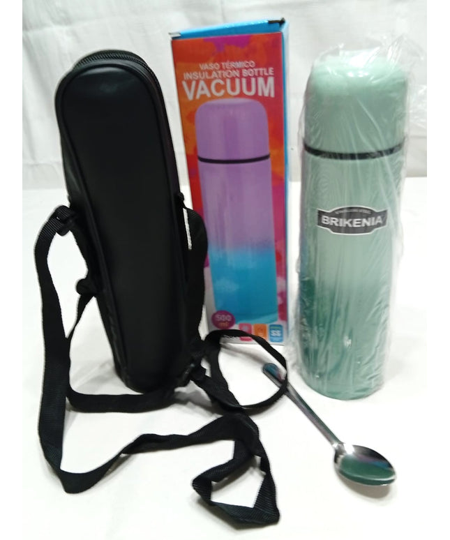 Termo 500 cc color con estuche para colgar y cucharita