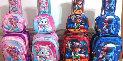 Mochila tres cuerpos con carrito. MOchila , lanchera y cartuchera. Excelnte calidad