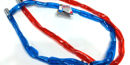 Cadena con protección de plástico y candado para MOTO