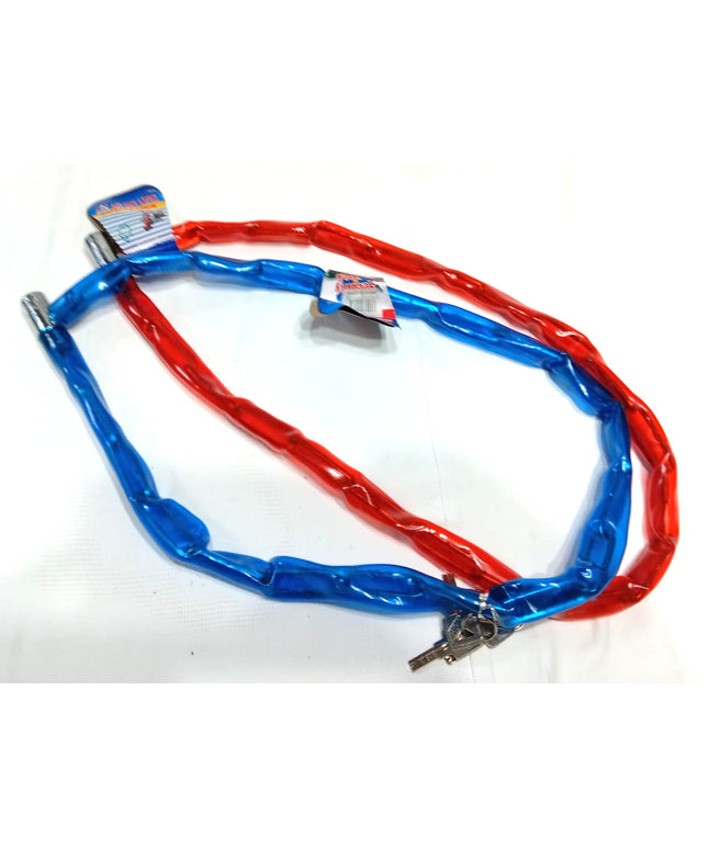 Cadena con protección de plástico y candado para MOTO