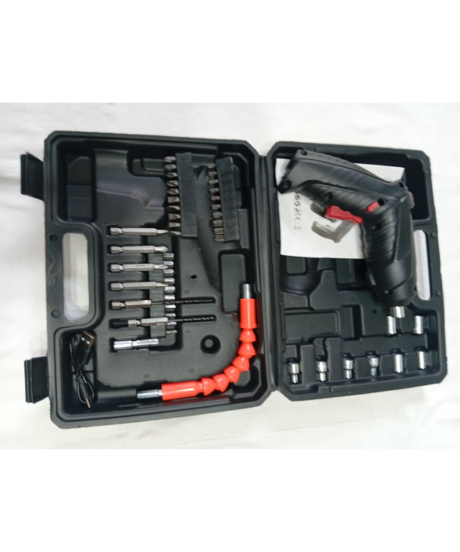 Destornillador eléctrico USB caja con multiples accesorios