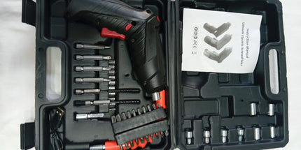 Destornillador eléctrico USB caja con multiples accesorios