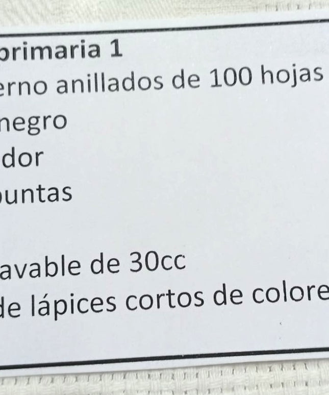 Utiles escolares. Set PRIMARIA N1