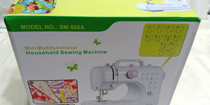 Máquina de coser HAUSEHOLD modelo SM-505A 12 tipos de costura distintos con pedal