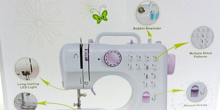 Máquina de coser HAUSEHOLD modelo SM-505A 12 tipos de costura distintos con pedal