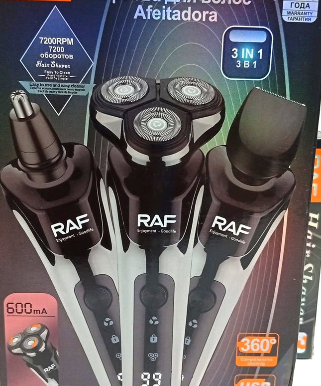 Afeitadora RAF 3 en 1 con cortadora de pelo