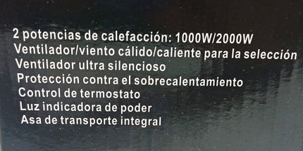 Caloventor COSMOS CS-FH06 de 2000 W