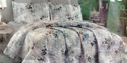 Acolchado LIRIO grueso 2 1/2 3 piezas - 220x240 cm y dos fundas 50x70 cm