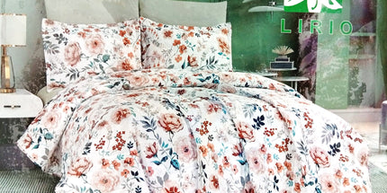Acolchado LIRIO grueso 2 1/2 3 piezas - 220x240 cm y dos fundas 50x70 cm