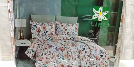 Acolchado LIRIO grueso 2 1/2 3 piezas - 220x240 cm y dos fundas 50x70 cm