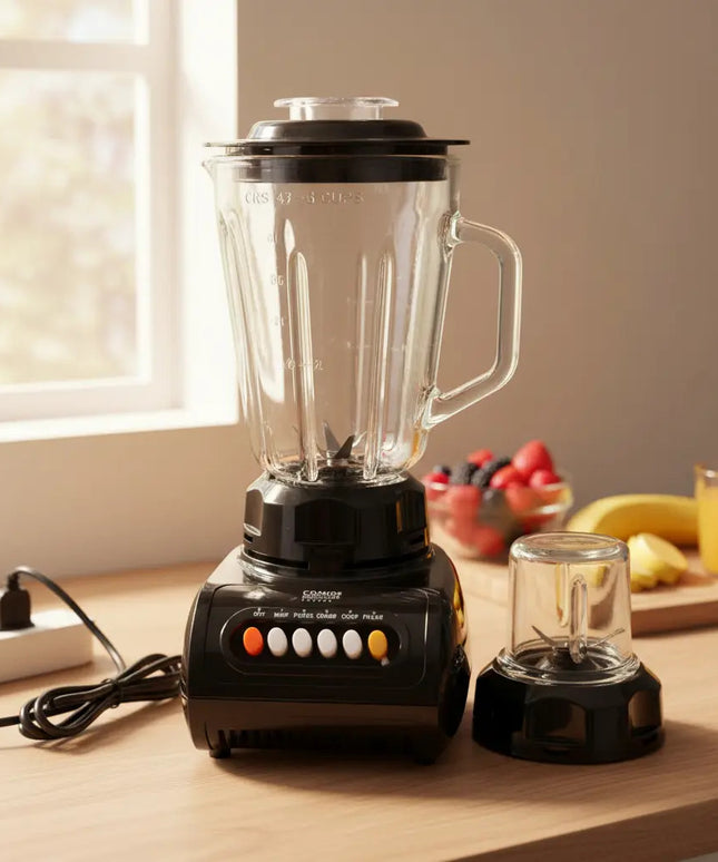Licuadora Cosmos vaso de VIDRIO 1.5 litros  400 Watt con milinillo