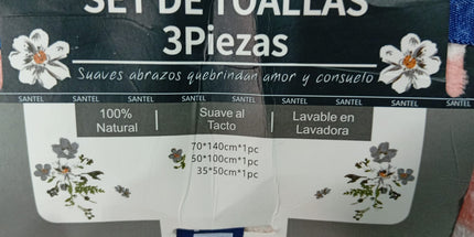 Toallas de Algodon set 3 piezas