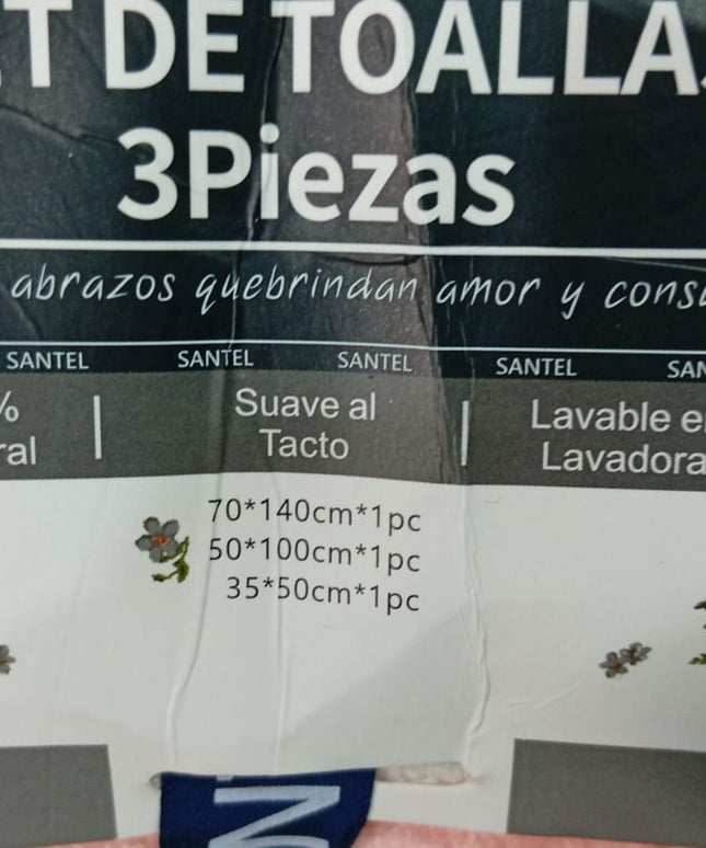 Toallas de Algodon set 3 piezas