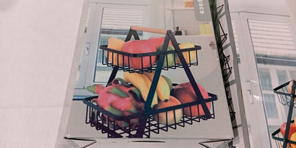 Fruteros metálicos 2 niveles