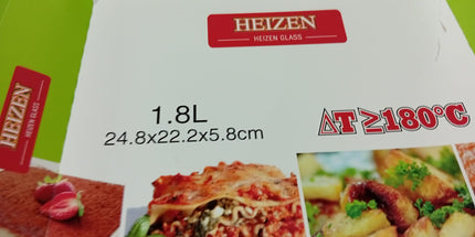 Fuentes de vidrio HEIZEN set x3 unid medidas 1.8L, 2.2L y 2.9L
