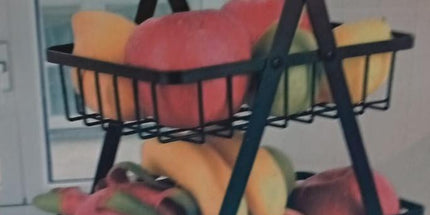 Fruteros metálicos 2 niveles