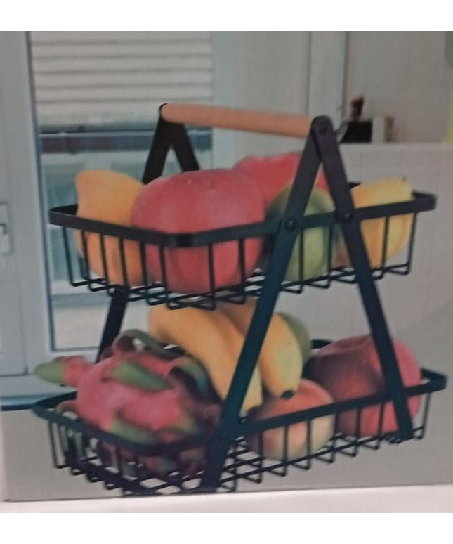 Fruteros metálicos 2 niveles