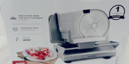 Maquina de cortar fiambre 400w MEDIANA  y muy práctica