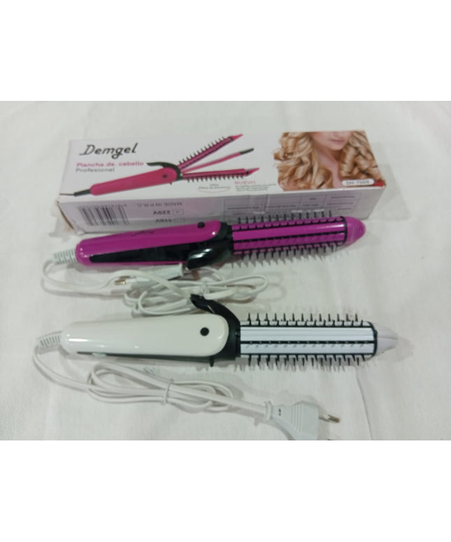 Plancha DEMGEL 3 EN 1. Plancha, rizador y cepillo eléctrico