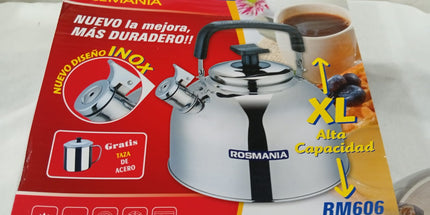 Pava silbadora ROSMANIA 6.3 litros con jarro