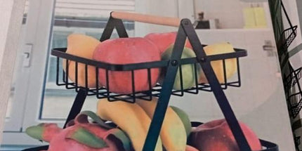 Fruteros metálicos 2 niveles