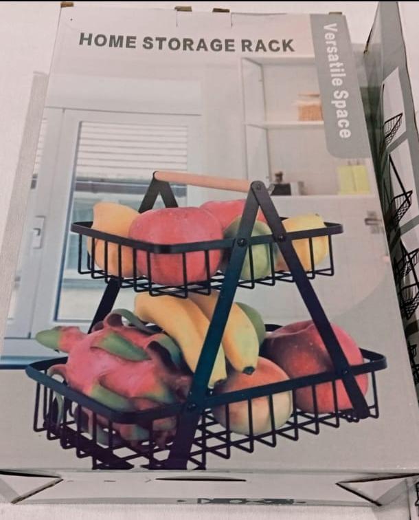 Fruteros metálicos 2 niveles