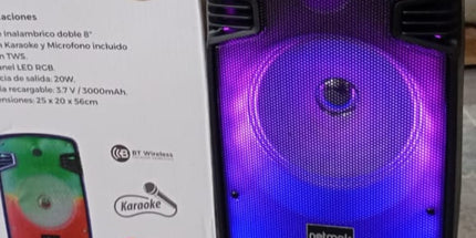 Parlante Yankee, marca NETMAK, 8" PULGADAS C/PANEL LED