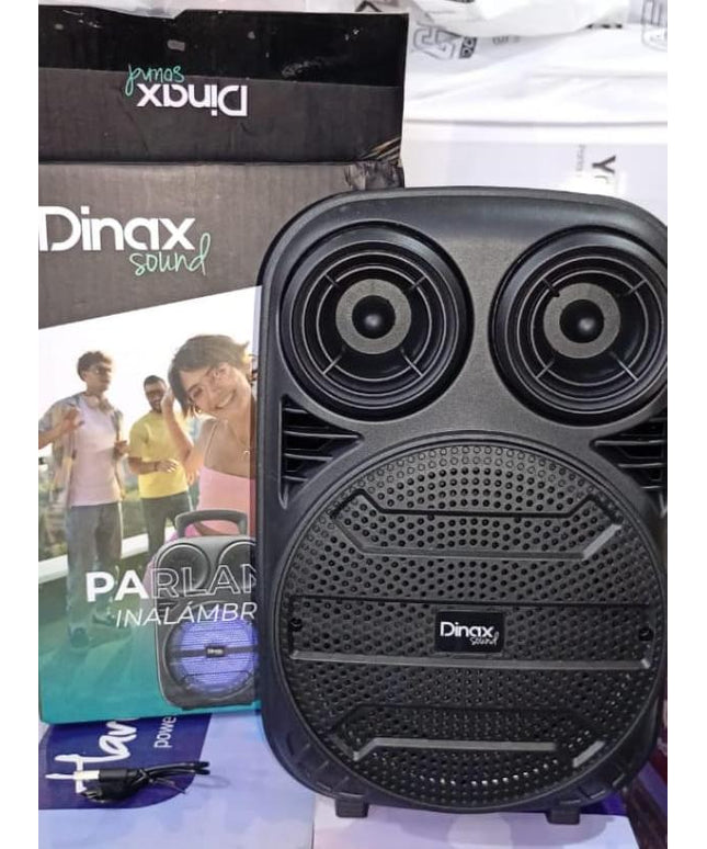 Parlante DINAX SOUND, 6.5" pulgadas, luz LED (NO incluye micrófono) EXELENTE SONIDO.