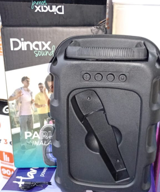 Parlante DINAX SOUND, 6.5" pulgadas, luz LED (NO incluye micrófono) EXELENTE SONIDO.