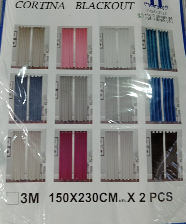 Cortinas BLACKOUT DE 2 PIEZAS 150 X 230