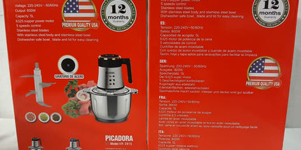 Picadora VISIONNER 5 Litros de acero inoxidable