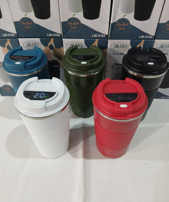 Vasos térmicos con medidor de temperatura 500ml para cafe