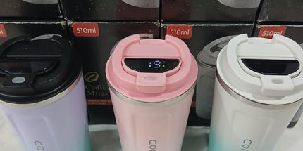 Vasos térmicos de cafee con medidor de temperatura