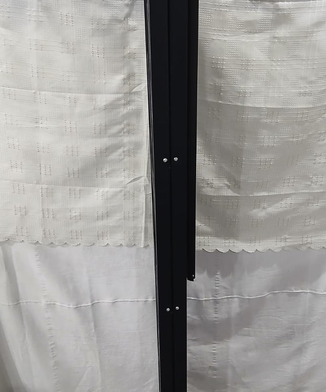 Estante metálico plegable 155 x 70 x 35cm con ruedas