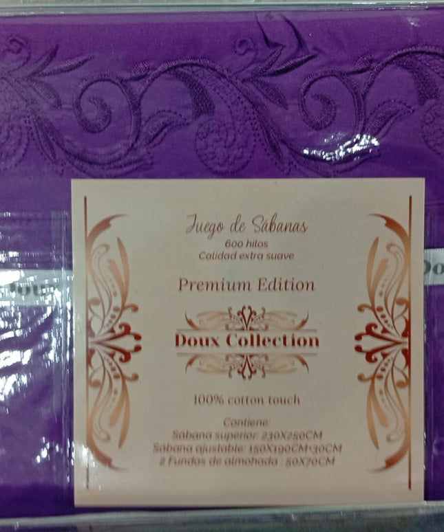 Sabanas DOUX Broderi de 2 1/2 plaza