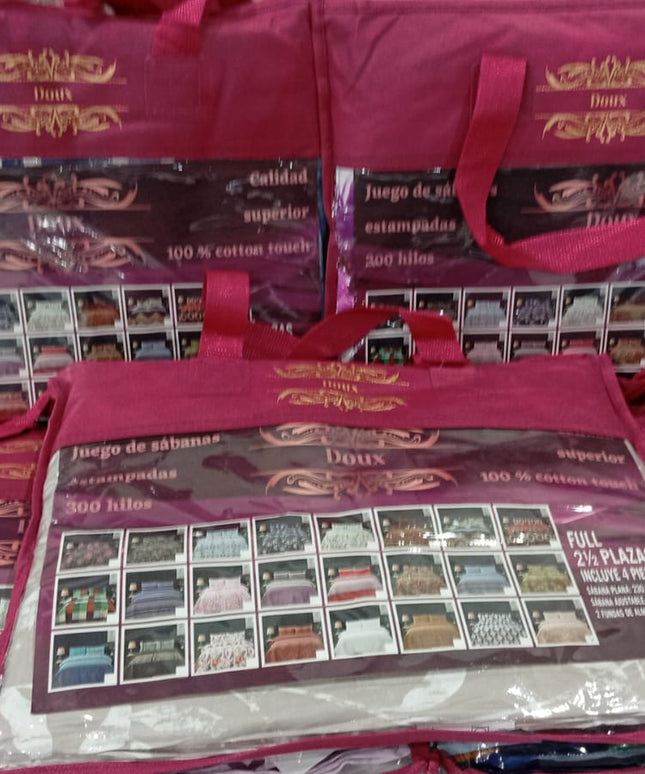 Sabanas DOUX de 300 hilos de 2 1/2 plaza
