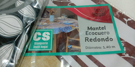 Mantel de ecocuero redondos de 140cm de diámetro