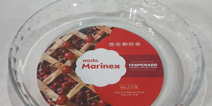 Fuente de vidrio MARINEX de 28 x 4 cm apta para horno