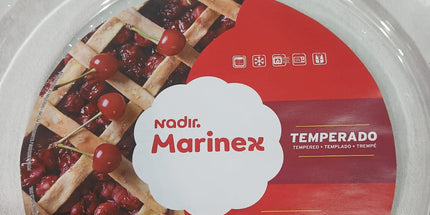 Fuente de vidrio MARINEX de 28 x 4 cm apta para horno